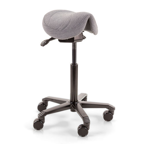 Sgabello per struttura sanitaria - Office Amazone - Score BV - ad altezza regolabile / con rotelle / a forma di sella