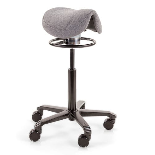 Sgabello per struttura sanitaria - Office Amazone Balance - Score BV - ad altezza regolabile / con rotelle / a forma di sella
