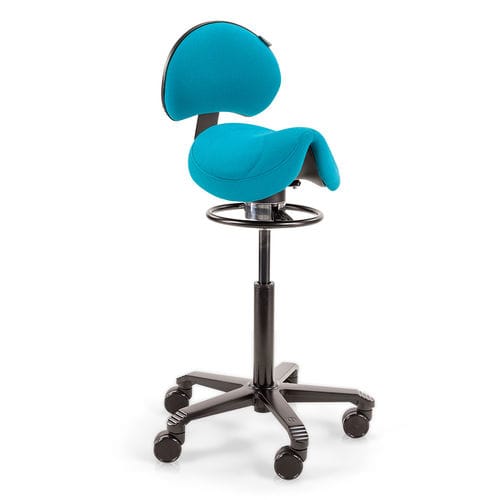 Sgabello per struttura sanitaria - Office Amazone Balance - Score BV - ad altezza regolabile / con rotelle / con schienale regolabile