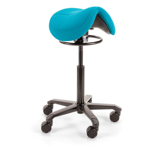 Sgabello per struttura sanitaria - Office Jumper Balance - Score BV - ad altezza regolabile / con rotelle / con schienale regolabile