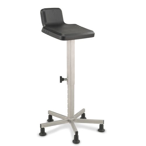 Sedia da laboratorio - Sit-Stand 232 Stainless Steel - Score BV - a forma di sella / ad altezza regolabile
