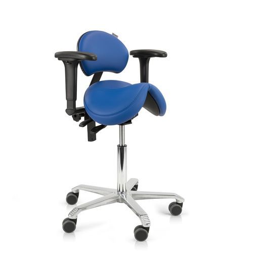 Sedia con braccioli - Barrage Jumper - Score BV - con rotelle / con schienale alto / a forma di sella