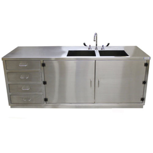 Tavolo di procedura da laboratorio - GAT -LAB-CAB-308034.5-2-SS-ST - G2 Automated Technologies , LLC. - di sterilizzazione / con cassetti / con lavandino
