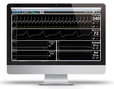 Sistema di acquisizione di biosegnali da laboratorio - PHYSIOGUARD II - MINERVE - per sperimentazione animale / per diagnostica veterinaria / 1 canale