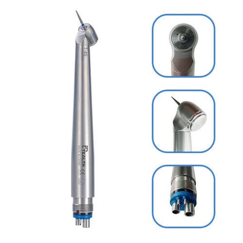 Turbina odontoiatrica - T-45 - Tealth Foshan Medical Equipment Co.,Ltd - pneumatica / 45° / con pulsante