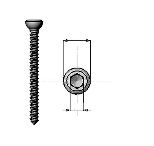 Vite per compressione ossea generica - 36.200 series - Medicalex - in acciaio inossidabile / non bloccata / corticale