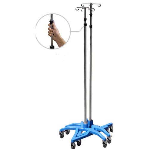 Asta portaflebo con rotelle - SmartStack - Maxtec - 4 ganci / in alluminio