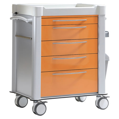 Carrello medico - TECHNOplus TPS-3020 - ISIK KARDESLER MEDIKAL - per uso generale / per medicazione / 5 cassetti