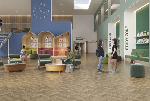 Pavimento in espanso - 3398 - Polyflor - in legno / in vinile / in PUR