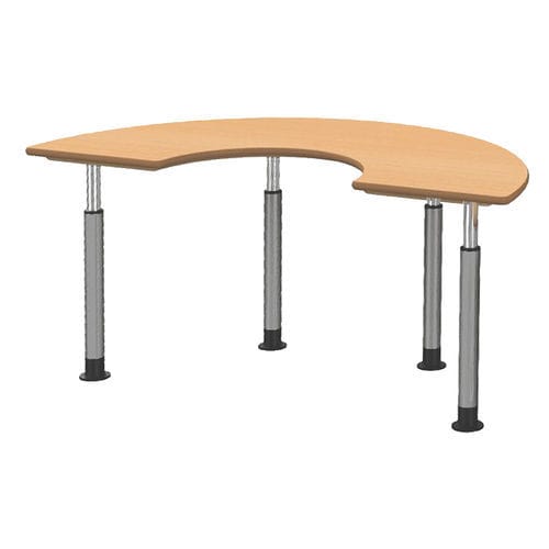 Tavolo da pranzo - ST3-S - Tough Furniture - per sala d'attesa / rettangolare / semicircolare