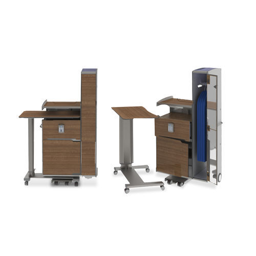 Comodino con rotelle - BS-18 - SYSTMZ - con tavolino servitore separato / con armadietto