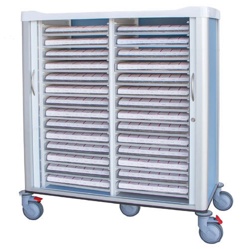 Carrello medico - F-C-724 - Ims medication - per farmaci / di distribuzione di farmaci / a doppia porta