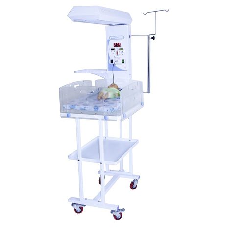 Tavolo di rianimazione neonatale con lampada per fototerapia - IW4000 - AVI Healthcare - su rotelle