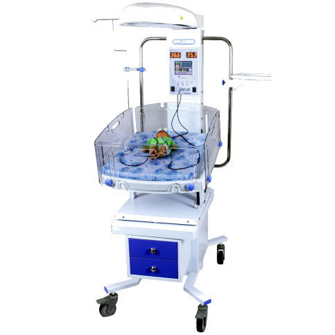 Tavolo di rianimazione neonatale con lampada per fototerapia - IW 6400 - AVI Healthcare - con ventilatore / su rotelle / ad altezza regolabile