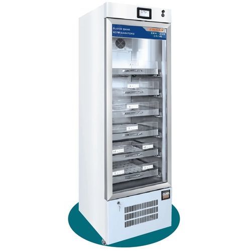Frigorifero per banca del sangue - EKN 200 - EMSAS - ad armadio / 1 porta / con porta in vetro