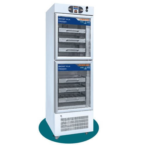 Frigorifero per latte materno - ANS-D 425 - EMSAS - ad armadio / con rotelle / 2 porte