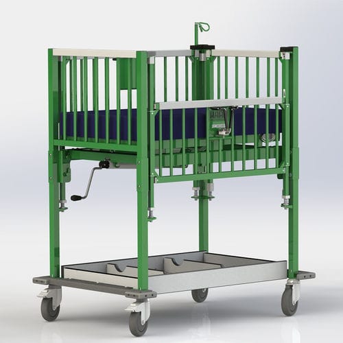 Culla pediatrica neonatale - CRIBETTE - HARD Manufacturing CO., INC - con rotelle / ad altezza regolabile / in acciaio inossidabile