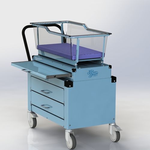 Culla pediatrica ad altezza fissa - FIRST DREAM - HARD Manufacturing CO., INC - con rotelle / con scomparti / trasparente