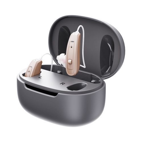 Audioprotesi RIC - JH-DW4E - Huizhou Jinghao Medical Technology - ricaricabile / con riduzione del rumore / beige