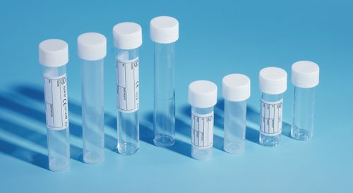 Provetta in polipropilene - PBTxxx series - International Scientific Supplies Ltd - in polistirene / per stoccaggio di campioni / con tappo a vite
