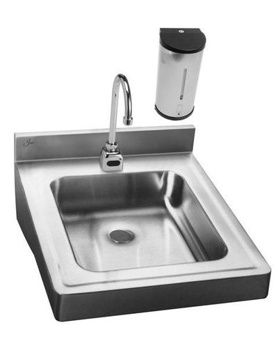 Lavandino 1 postazione - HCL-23520-S-SPD - Just Manufacturing - in acciaio inossidabile / con comando ad infrarossi / a parete