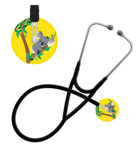Stetoscopio cardiologico - Koala Bear - UltraScope - veterinario / a padiglione singolo / in acciaio inossidabile