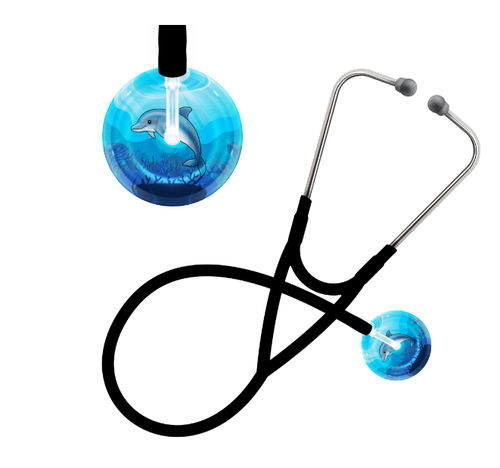 Stetoscopio cardiologico - Dolphin - UltraScope - veterinario / a padiglione singolo / in acciaio inossidabile