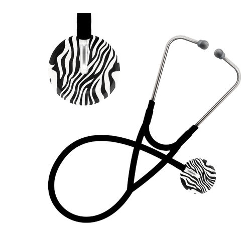 Stetoscopio cardiologico - Zebra Stripe - UltraScope - veterinario / a padiglione singolo / in acciaio inossidabile