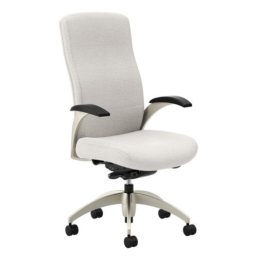 Sedia da ufficio con schienale alto - Aurora - National Office Furniture - con rotelle / con braccioli / ad altezza regolabile