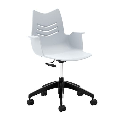 Sedia da ufficio per sala d'attesa - Essay - National Office Furniture - con rotelle / con braccioli / ad altezza regolabile