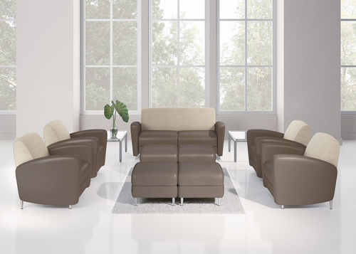 Poltrona per sala d'attesa - Reno - National Office Furniture - con rotelle