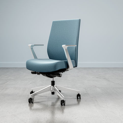 Sedia da ufficio con braccioli - Whirl - National Office Furniture - con rotelle / ergonomica