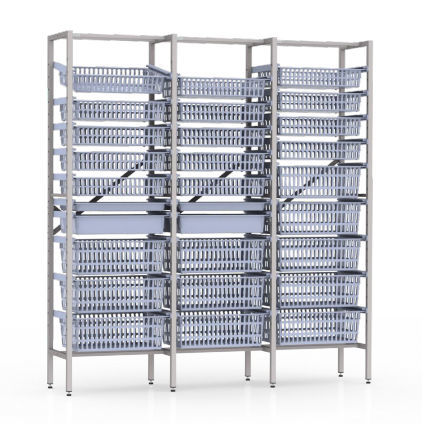 Scaffalatura modulare - MS210684510 - MEDICAL MODULAR SYSTEM S.A. (MMS) - per contenitori