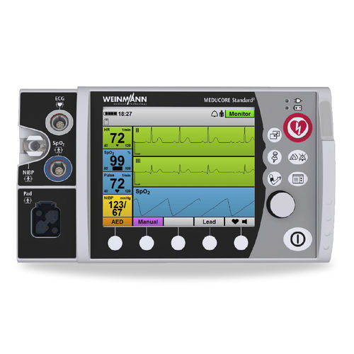 Defibrillatore esterno manuale - MEDUCORE Standard² - WEINMANN Emergency Medical Technology - Bluetooth / con monitor ECG / con SpO2