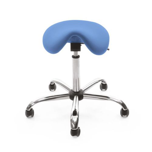 Sgabello per struttura sanitaria - FLEXI  - Chattanooga International - ad altezza regolabile / con rotelle / a forma di sella