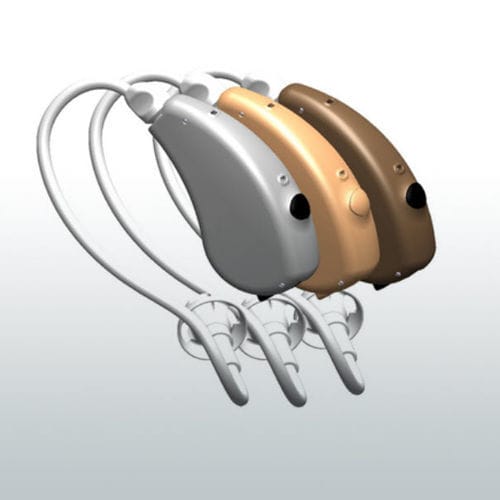 Audioprotesi BTE, open fit - Arro® - Audina Hearing Instruments - con riduzione del rumore / beige / marrone