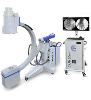 Amplificatore di brillanza mobile - Corus 9 HD 1k x 1k - Recorders & Medicare Systems - con tubo intensificatore di immagine / con colonna video