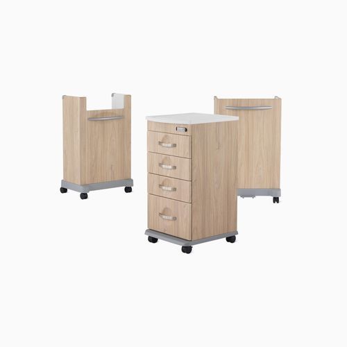 Carrello medico - Compass - Herman Miller - di stoccaggio / con porta / con cassetti