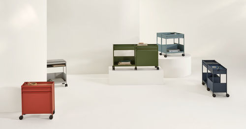 Carrello di stoccaggio - OE1 - Herman Miller - con vaschetta / con cassetti / con ripiano