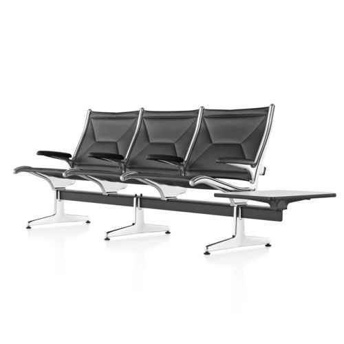 Seduta su barra per sala d'attesa - Eames&reg; Tandem Sling - Herman Miller - per adulti / con tavolo / 3 posti