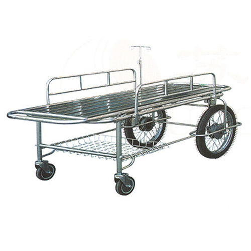 Barella con carrello da trasporto - Jiangsu Suhong Medical Instruments - manuale / a sezione unica / in acciaio inossidabile