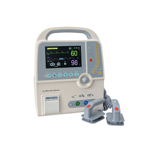 Defibrillatore esterno automatico - HD-9000C - Jiangsu Hongdu Medical Technology - manuale / con monitor ECG e SpO2 / con pulsossimetro
