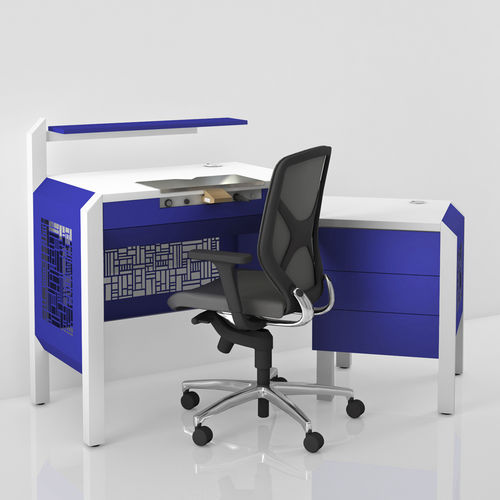 Postazione di lavoro per laboratorio odontotecnico con illuminazione - COMP.5 - CATO - con cassetti