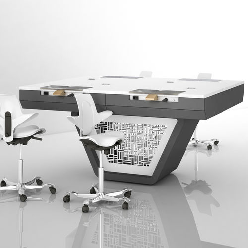 Postazione di lavoro per laboratorio odontotecnico con illuminazione - COMP.21 - CATO - con cassetti / modulare