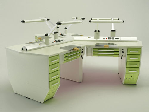 Postazione di lavoro per laboratorio odontotecnico con illuminazione - Operativa 10  - CATO - ad isola