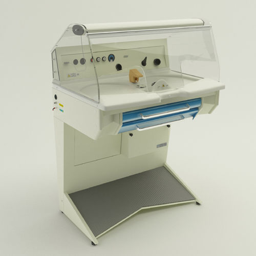 Postazione di lavoro per laboratorio odontotecnico con illuminazione - Flybox - CATO - con cappa