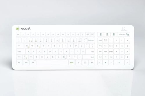 Tastiera medicale con touchpad - IC Keys - HT 400 - IC Medical GmbH - con tastierino numerico / impermeabile / igienica