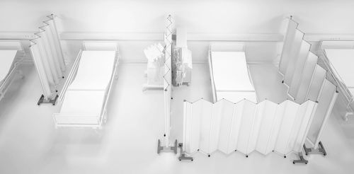 Paravento medicale con rotelle - Divisória Móvel - BCF Plásticos - pieghevole