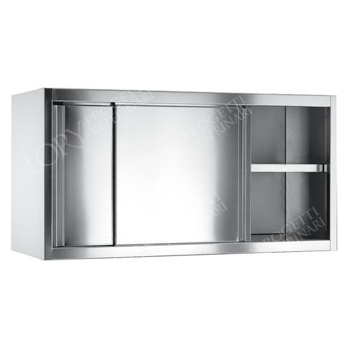 Armadio per studio veterinario - PE001 - Lory Progetti Veterinari srl - con ripiano / con porta scorrevole / a muro
