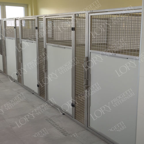 Gabbia veterinaria modulare - BOX004 series - Lory Progetti Veterinari srl - in acciaio inossidabile